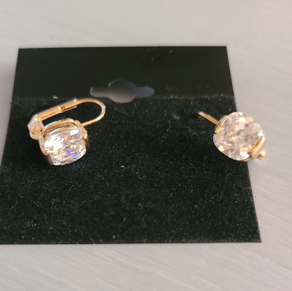 925 sterling silver and gold earrings - Picture 2 of 3